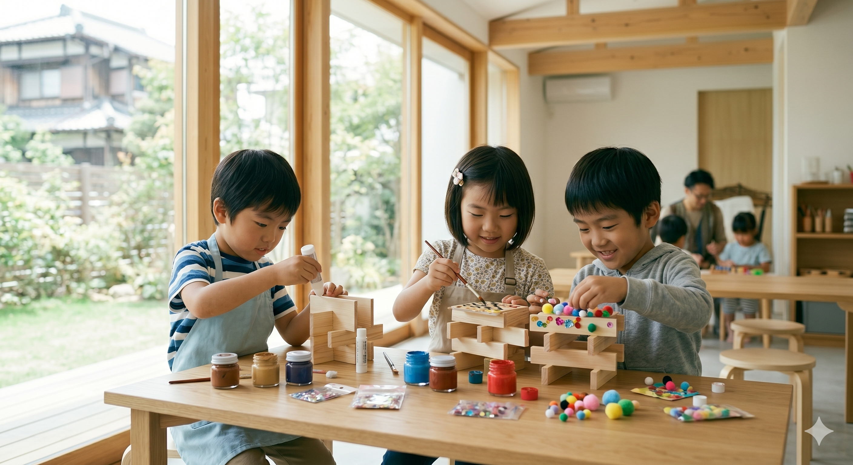 素材を使って作品をつくるクラフト活動
